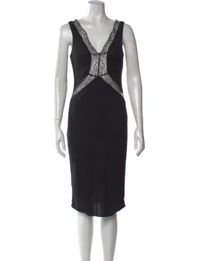 Pre-owned D&g Vintage Knee-length Dress In Black