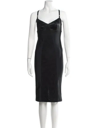 Pre-owned D&g Vintage Knee-length Dress In Black