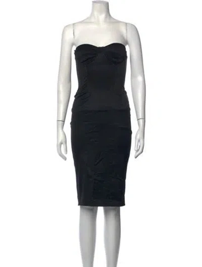 Pre-owned D&g Vintage Knee-length Dress In Black