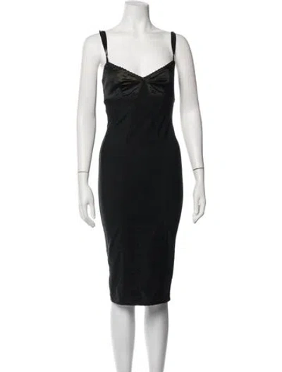 Pre-owned D&g Vintage Knee-length Dress In Black
