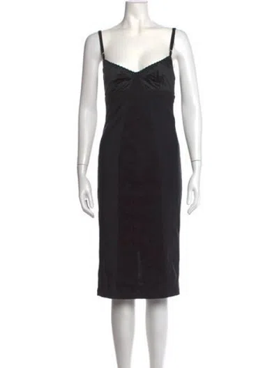 Pre-owned D&g Vintage Knee-length Dress In Black