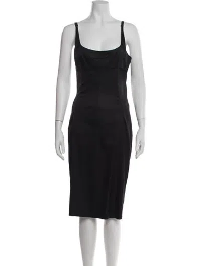 Pre-owned D&g Vintage Knee-length Dress In Black