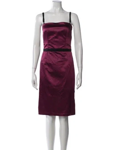 Pre-owned D&g Vintage Knee-length Dress In Black/purple