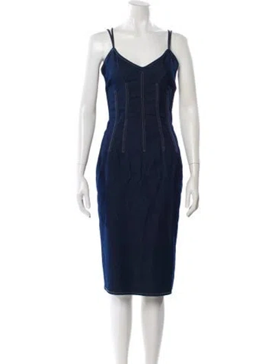 Pre-owned D&g Vintage Knee-length Dress In Blue