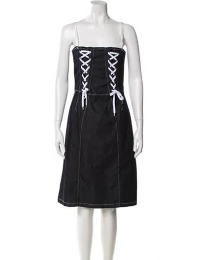 Pre-owned D&g Vintage Knee-length Dress In Blue
