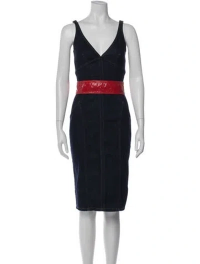 Pre-owned D&g Vintage Knee-length Dress In Blue
