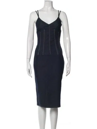 Pre-owned D&g Vintage Knee-length Dress In Blue