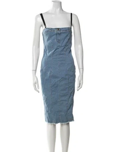 Pre-owned D&g Vintage Knee-length Dress In Blue