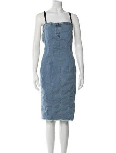 Pre-owned D&g Vintage Knee-length Dress In Blue