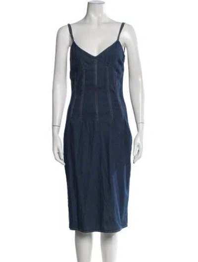 Pre-owned D&g Vintage Knee-length Dress In Blue