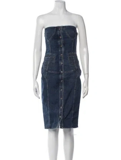 Pre-owned D&g Vintage Knee-length Dress In Blue