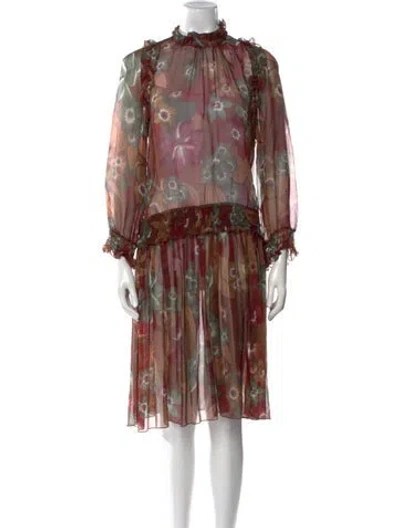 Pre-owned D&g Vintage Knee-length Dress In Brown