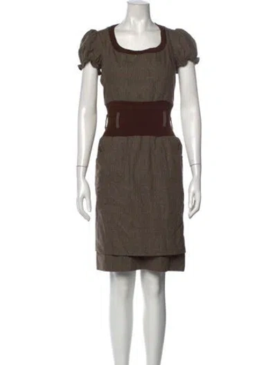 Pre-owned D&g Vintage Knee-length Dress In Brown
