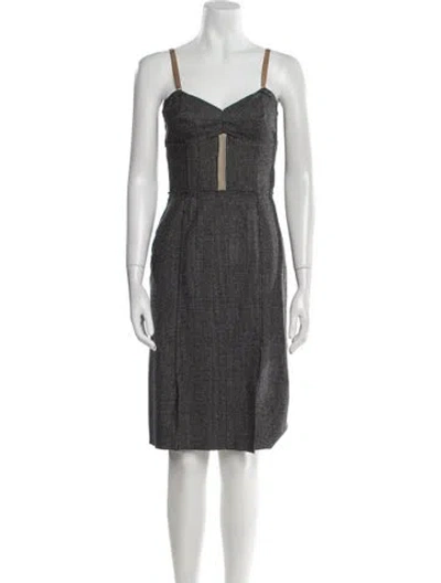 Pre-owned D&g Vintage Knee-length Dress In Gray