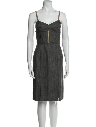Pre-owned D&g Vintage Knee-length Dress In Gray