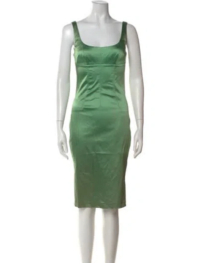 Pre-owned D&g Vintage Knee-length Dress In Green
