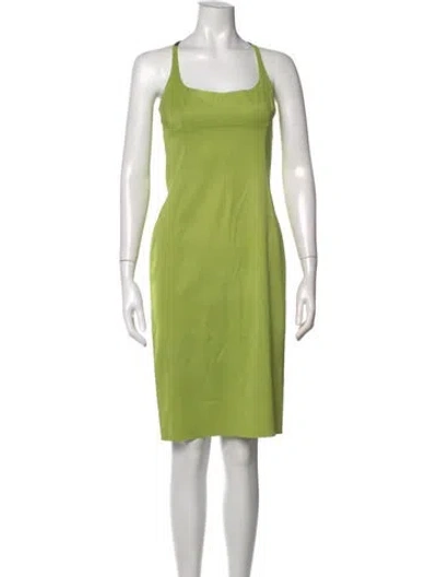 Pre-owned D&g Vintage Knee-length Dress In Green