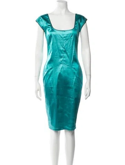 Pre-owned D&g Vintage Knee-length Dress In Green