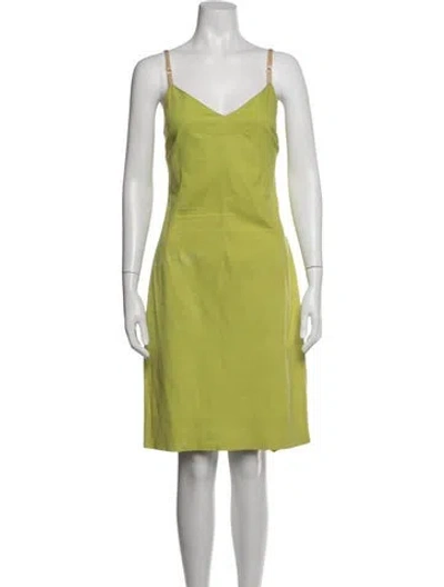 Pre-owned D&g Vintage Knee-length Dress In Green