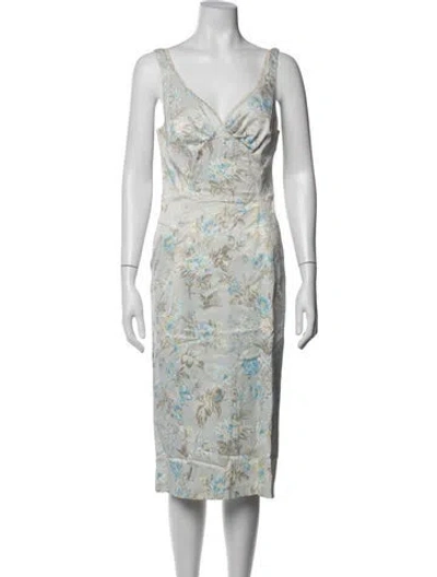Pre-owned D&g Vintage Knee-length Dress In Grey