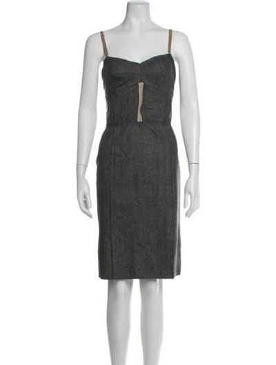 Pre-owned D&g Vintage Knee-length Dress In Grey