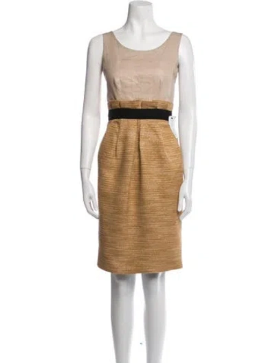 Pre-owned D&g Vintage Knee-length Dress In Neutral