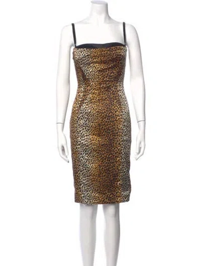 Pre-owned D&g Vintage Knee-length Dress In Neutral