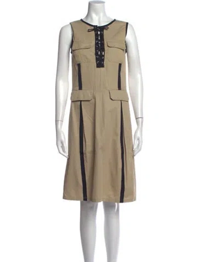 Pre-owned D&g Vintage Knee-length Dress In Neutral