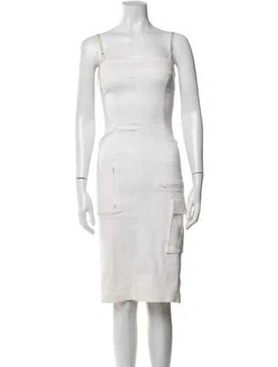 Pre-owned D&g Vintage Knee-length Dress In Neutrals