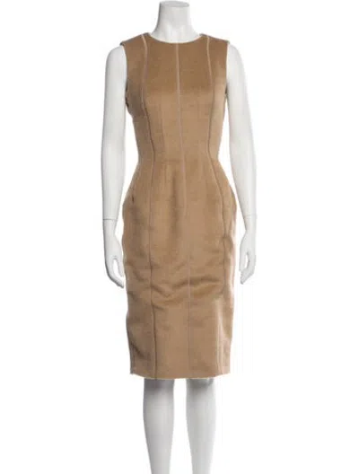 Pre-owned D&g Vintage Knee-length Dress In Neutrals