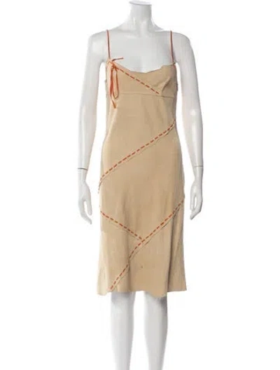 Pre-owned D&g Vintage Knee-length Dress In Orange