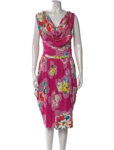 Pre-owned D&g Vintage Knee-length Dress In Pink