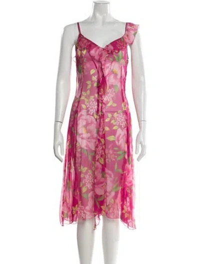 Pre-owned D&g Vintage Knee-length Dress In Pink