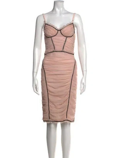 Pre-owned D&g Vintage Knee-length Dress In Pink