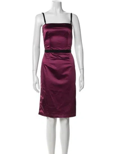 Pre-owned D&g Vintage Knee-length Dress In Purple
