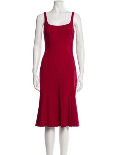 Pre-owned D&g Vintage Knee-length Dress In Red