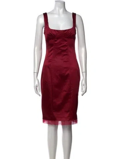 Pre-owned D&g Vintage Knee-length Dress In Red