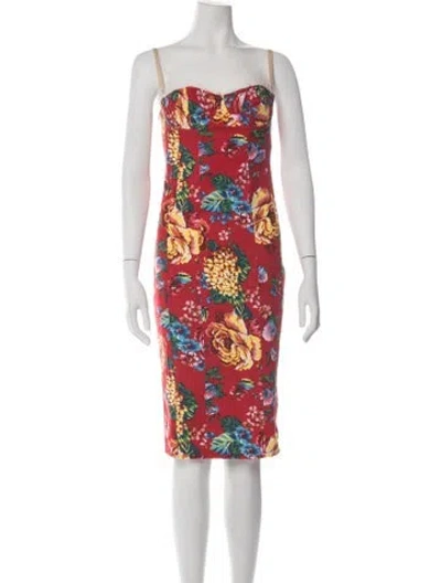 Pre-owned D&g Vintage Knee-length Dress In Red