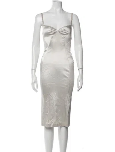 Pre-owned D&g Vintage Knee-length Dress In Silver