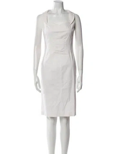 Pre-owned D&g Vintage Knee-length Dress In White