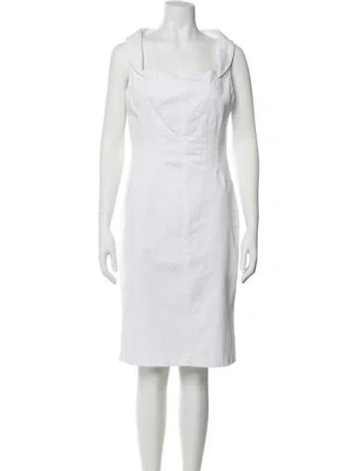 Pre-owned D&g Vintage Knee-length Dress In White