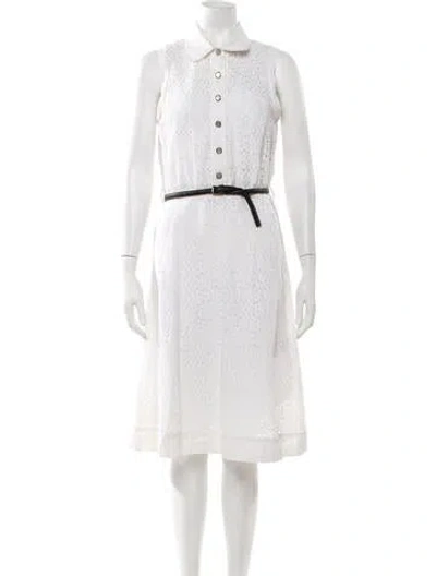 Pre-owned D&g Vintage Knee-length Dress In White
