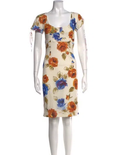 Pre-owned D&g Vintage Knee-length Dress In White