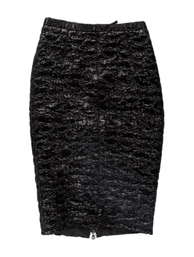 Pre-owned D&g Vintage Knee-length Skirt In Black/metallic