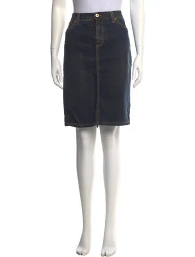 Pre-owned D&g Vintage Knee-length Skirt In Blue