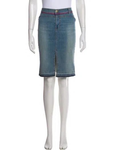Pre-owned D&g Vintage Knee-length Skirt In Blue