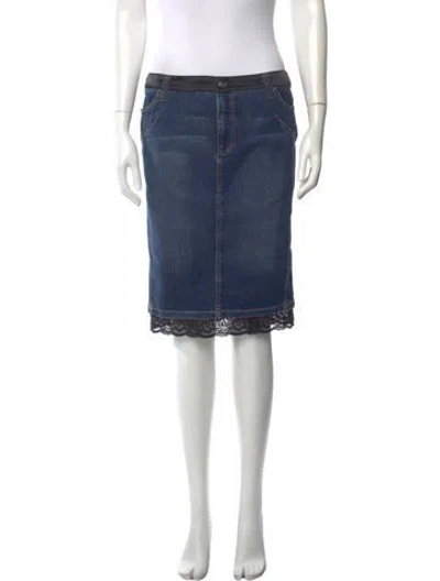 Pre-owned D&g Vintage Knee-length Skirt In Blue