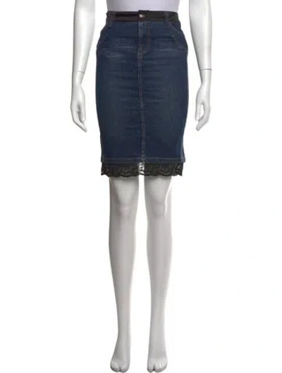 Pre-owned D&g Vintage Knee-length Skirt In Blue