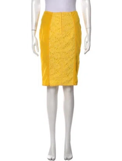 Pre-owned D&g Vintage Knee-length Skirt In Yellow