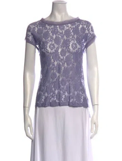 Pre-owned D&g Vintage Lace Top In Purple